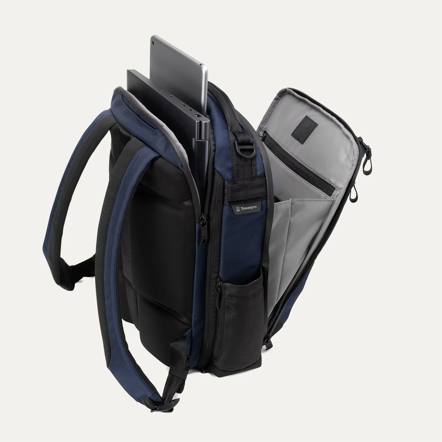 Travelpro® Altitude™ Slim Expandable Laptop Backpack 20-24L- Stellar Navy/ Grey - Image 25