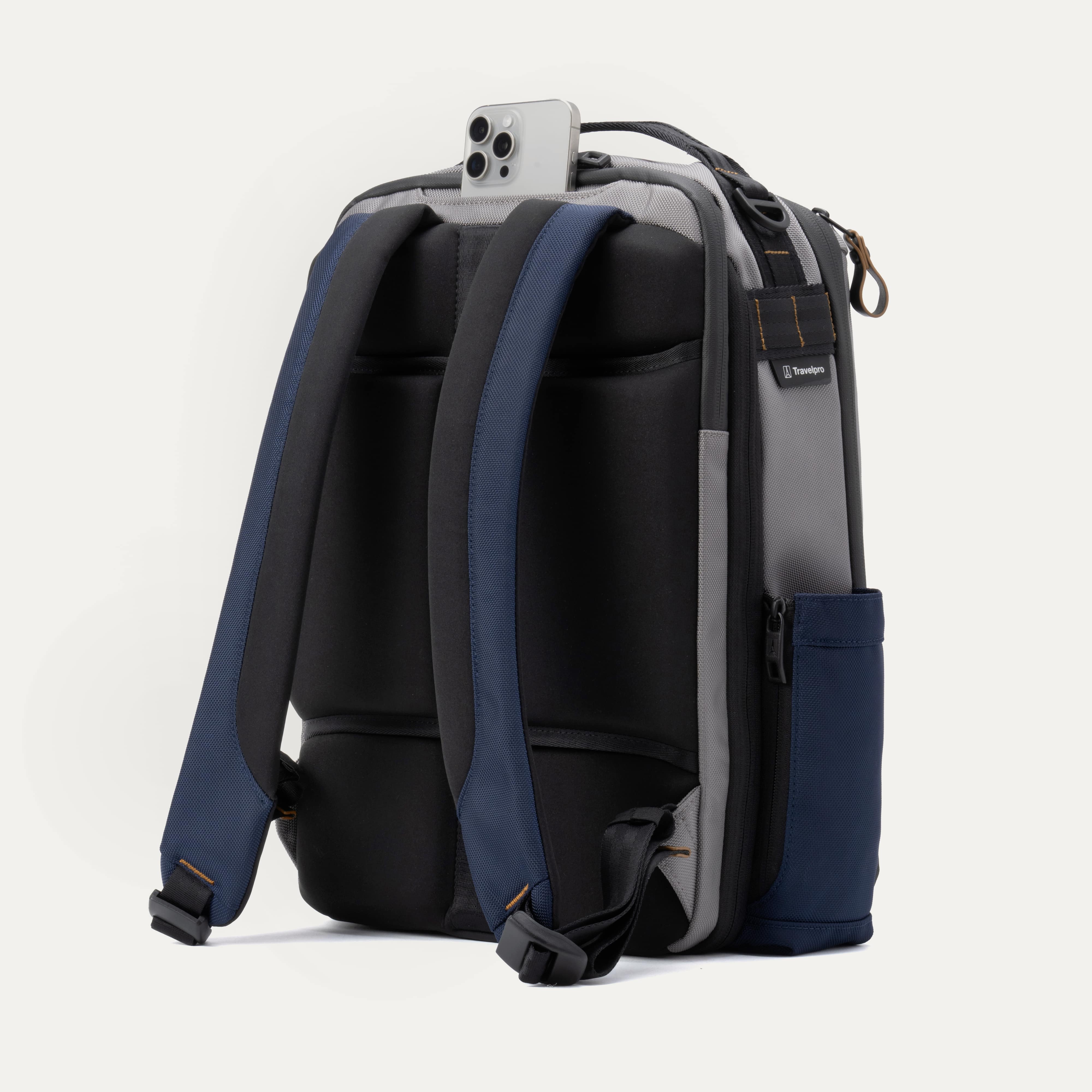 Travelpro® Altitude™ Slim Expandable Laptop Backpack 20-24L- Stellar Navy/ Grey - Image 36
